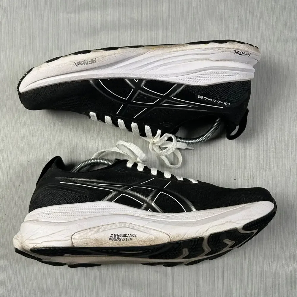 Asics Gel-Kayano 32 Men's Running Shoes Black White 1011C052 US 9.5